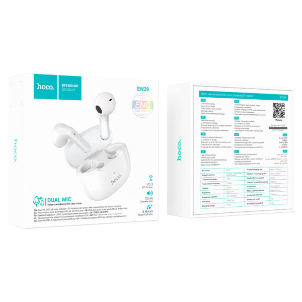 Casti Wireless Hoco EW29 Depth TWS ENC [White]