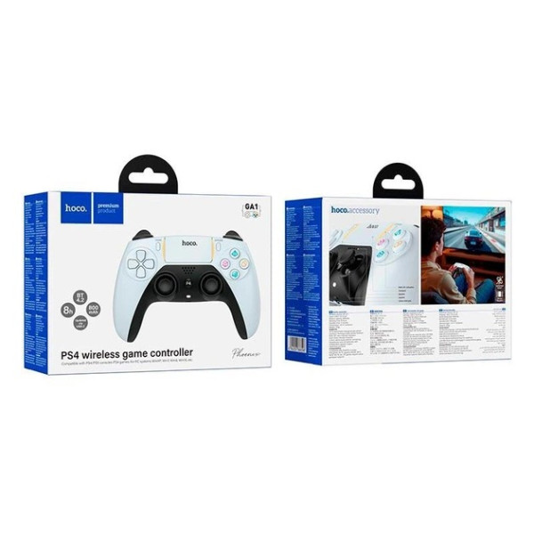 Контроллер Hoco GA1 Phoenix PS4 wireless game controller [White]
