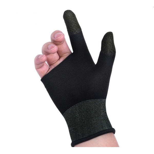 Suporturi pentru degete Hoco GA21 Eagle Claw silver fiber two-finger gaming gloves(2PCS pack) [Black]