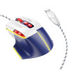 Мышь Hoco GM31 Overlord luminous gaming wired mouse [White Blue]