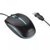 Mouse wireless Hoco GM37 Wonderful gaming luminous wired mouse [Black]