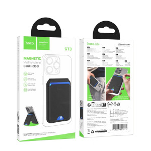 Suport Card Hoco GT3 Idol multifunctional magnetic card holder [Black]