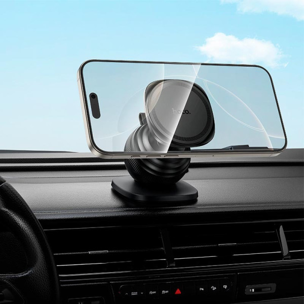 Suport auto Hoco H103 Daisy magnetic ring car holder(center console) [Black]