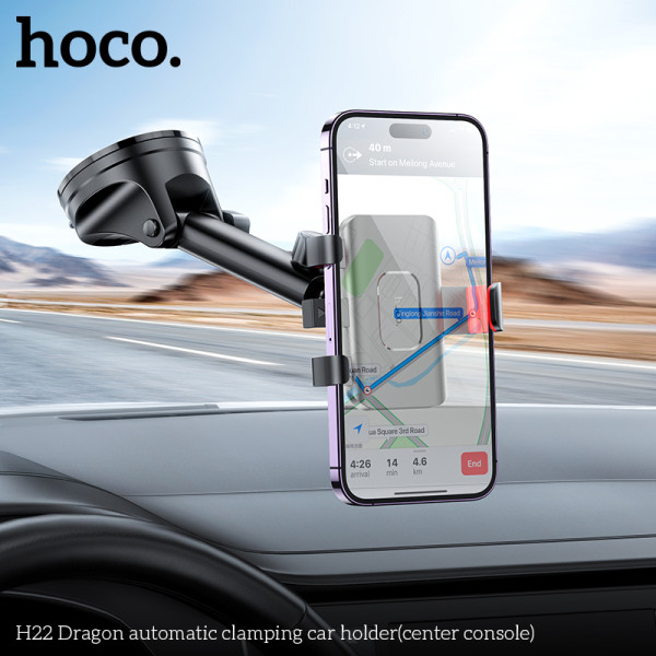 Авто держатель Hoco H22 Dragon automatic clamping [Black]