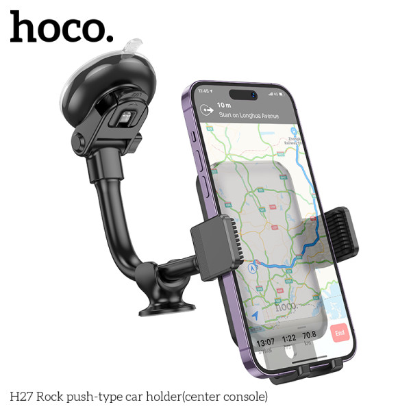 Suport auto Hoco H27 Rock push-type [Black]