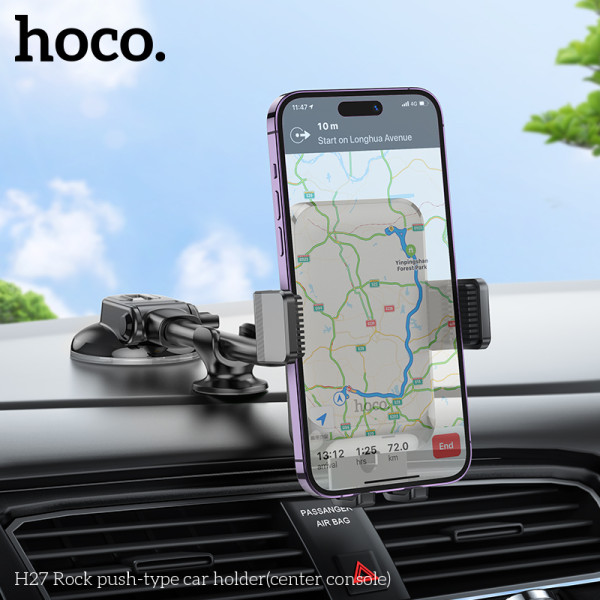 Suport auto Hoco H27 Rock push-type [Black]