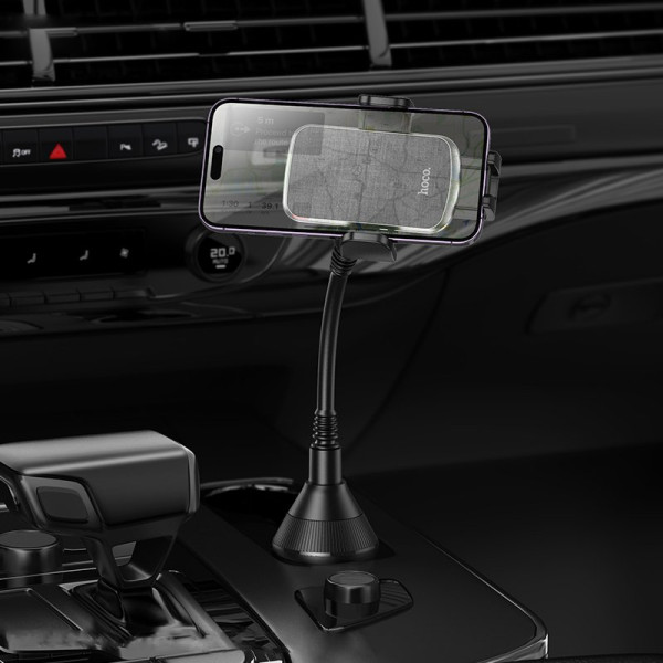 Авто держатель HOCO H63 Utmost push-type car mount cup holder [Black]
