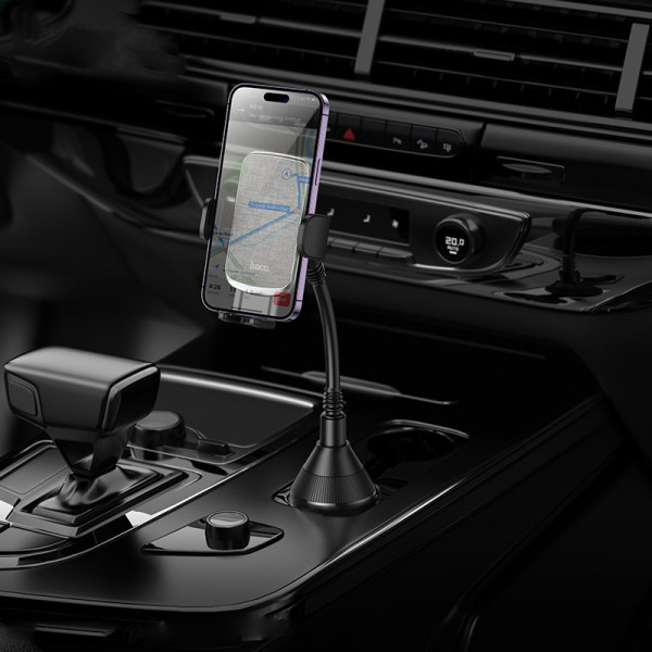 Авто держатель HOCO H63 Utmost push-type car mount cup holder [Black]