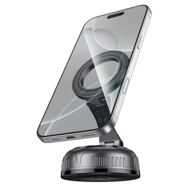 Авто держатель Hoco H92 High vacuum suction cup magnetic holder(universal) [Black Metal Gray]