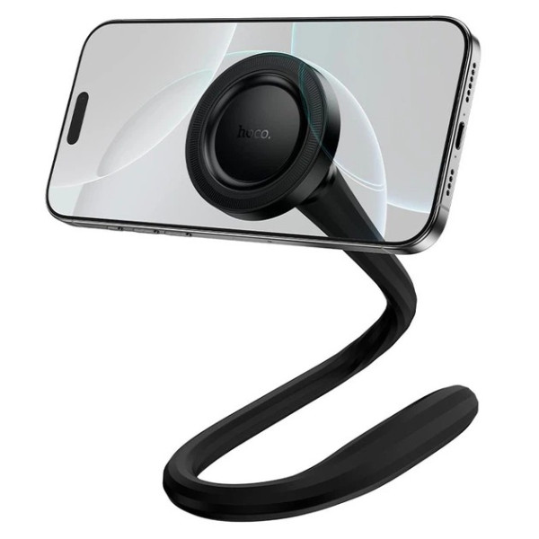 Suport multifuncțional Hoco H96 Show ring magnetic silicone hose holder(multi-scene) [Black]