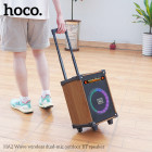 Портативная колонка Hoco HA2 Wave wireless dual-mic outdoor BT speaker [Wooden-Pattern]