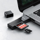 Card reader Hoco HB20 Mindful 2-in-1 (USB2.0) [Black]