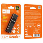 Card reader Hoco HB20 Mindful 2-in-1 (USB2.0) [Black]