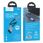 Адаптер Hoco HB21 Type-C to HDMI (15см) [Gray]
