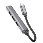 Adapter Hoco HB26 4in1 Type-C to USB3.0+USB2.0*3 [Metal-Gray]