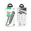Adaptor Hoco HB28 Type-C multi-function converter(HDTV+USB3.0+USB2.0+SD+TF+PD), metal gray [Metal Grey]