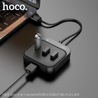 Adaptor Hoco HB31 Easy 4 in 1  (USB to USB2.0 X4) (0.2 M) [Black]
