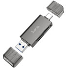 Адаптер Hoco HB39 USB/Type-C 3.0 high-speed card reader [Metal-Gray]