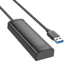 Adaptor Hoco HB41 Easy safety 4-in-1 (USB to USB2.0*4) (L=1.2M) [Black]