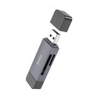 Adaptor Hoco HB45 Spirit 2-in-1 USB/Type-C 3.0 card reader [Gray]