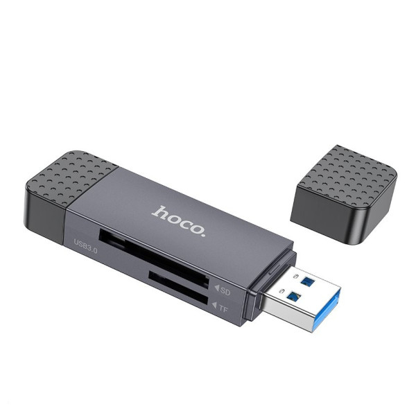 Адаптер Hoco HB45 Spirit 2-in-1 USB/Type-C 3.0 card reader [Gray]