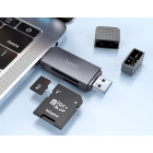 Adaptor Hoco HB45 Spirit 2-in-1 USB/Type-C 3.0 card reader [Gray]