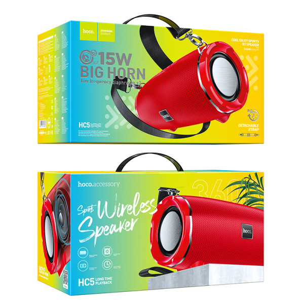 Boxa portabila Hoco HC5 Cool Enjoy sports BT speaker [Red]