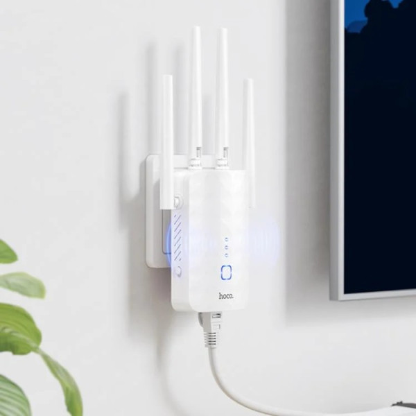 Repetor wifi Hoco HI35 WiFi4 repeater(EU) [white]
