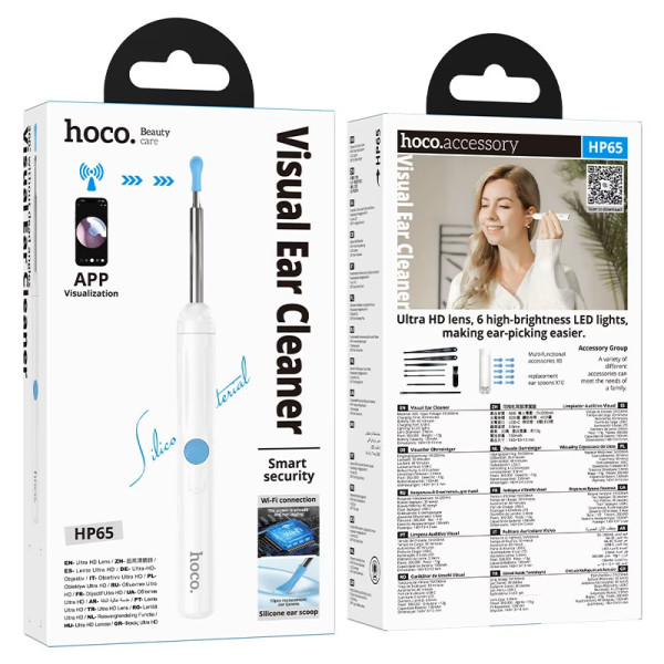 Беспроводное устройство c камерой для гигиены ушей Hoco HP65 Ears cleaning tool with camera [White]