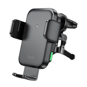 Suport auto Hoco HW10 wireless fast charging car holder [Black]
