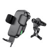 Suport auto Hoco HW10 wireless fast charging car holder [Black]