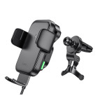 Suport auto Hoco HW10 wireless fast charging car holder [Black]