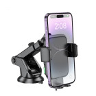 Suport auto Hoco HW11 wireless fast charging car holder [Black]