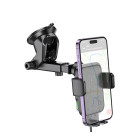 Suport auto Hoco HW11 wireless fast charging car holder [Black]