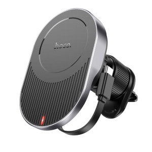 Suport auto Hoco HW12 Guardian magnetic wireless fast charging car holder [Black Gray]