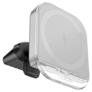Suport auto Hoco HW17 Crystal magnetic wireless fast charging (air outlet) [Gray]