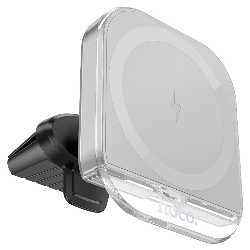 Suport auto Hoco HW17 Crystal magnetic wireless fast charging (air outlet) [Gray]