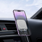 Suport auto Hoco HW17 Crystal magnetic wireless fast charging (air outlet) [Gray]