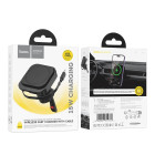 Suport auto Hoco HW23 magnetic wireless fast charging car holder [Black]
