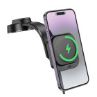 Suport auto Hoco HW24 magnetic wireless fast charging car holder [Black]