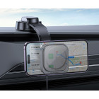 Suport auto Hoco HW24 magnetic wireless fast charging car holder [Black]