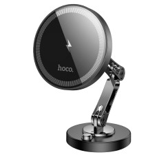 Авто держатель Hoco HW26 Jacques metal magnetic wireless fast charging [Black-Metal-Gray]