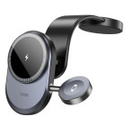 Автомобильный держатель HOCO HW28 Excelso 2-in-1 wireless fast charging car holder [Black]
