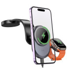 Автомобильный держатель HOCO HW28 Excelso 2-in-1 wireless fast charging car holder [Black]