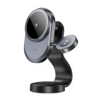 Автомобильный держатель HOCO HW28 Excelso 2-in-1 wireless fast charging car holder [Black]