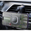 Suport auto Hoco HW30 Crown magnetic wireless charging car holder [Black]