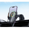 Авто держатель Hoco HW34 Blue whale 3-axis linkage wireless fast charging car holder [Black]