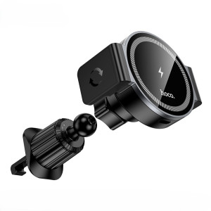Suport auto Hoco HW35 Power electric magnetic wireless fast charging car holder [Black]