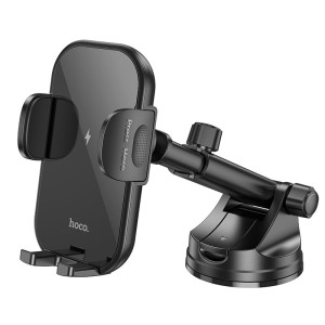 Suport auto Hoco HW5 wireless fast charging car holder [Black]