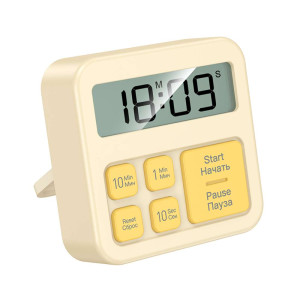 Cronometru electronic cu ceas digital Hoco HX43 Electronic timer [Yellow]